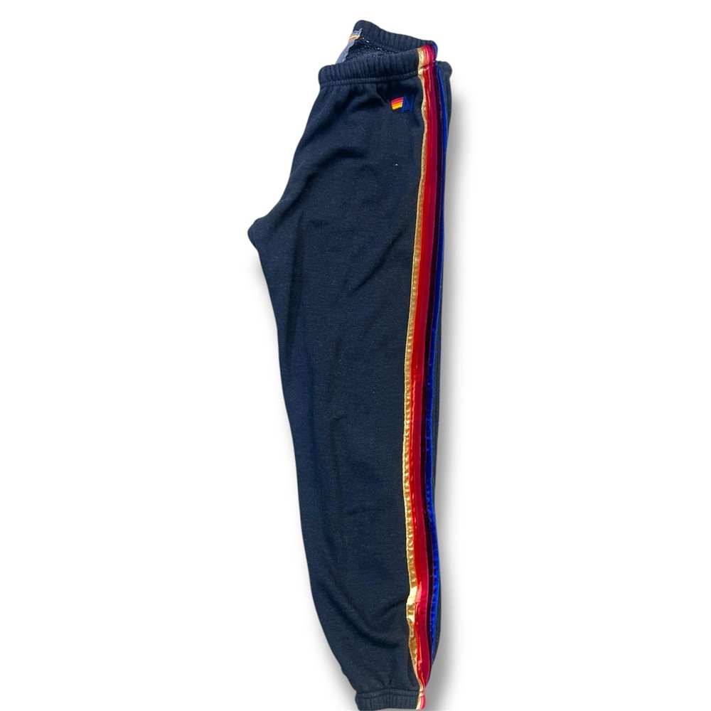 Aviator Nation Dark Grey Joggers Five Stripe Size M